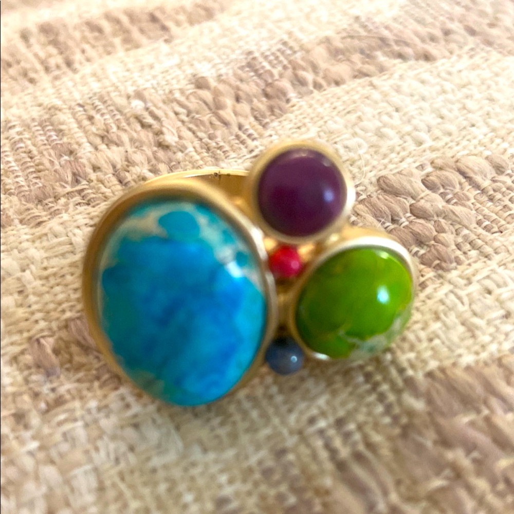 Anthropologie Colorful Gemstone Ring